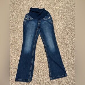 Wallflower maternity size M boot cut jeans Dark Blue Jeans maternity baby cute
